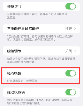 龙潭苹果授权维修站分享iPhone轻点无法唤醒怎么办 