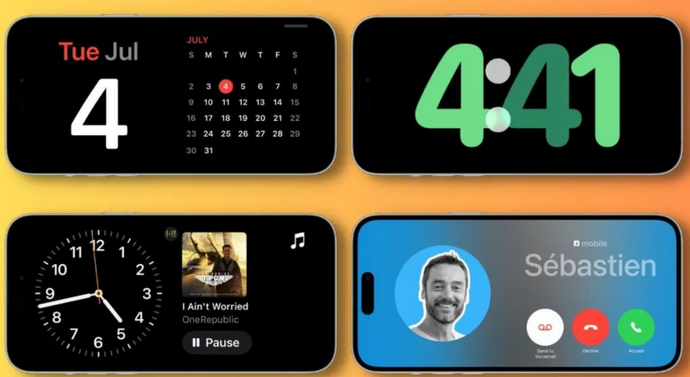 龙潭苹果手机维修分享iOS17横屏充电待机显示有什么好处 