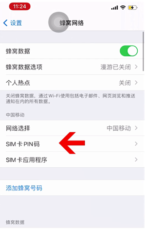 龙潭苹果14维修网分享如何给iPhone14的SIM卡设置密码 